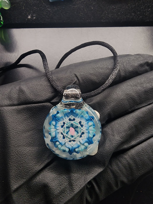 Glass by blake: Small Opal Dot Flower Pendant