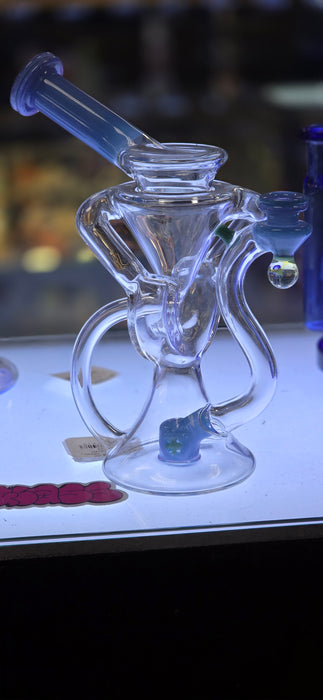 AF Glass Works- ClearW/ Color Accent TerpNado Recycler