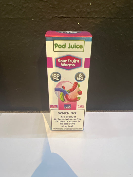 Pod Juice Sour Fruity Worms 6mg