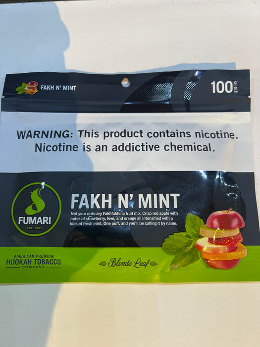 100GM FAKH N' MINT - FUMARI HOOKAH TOBACCO