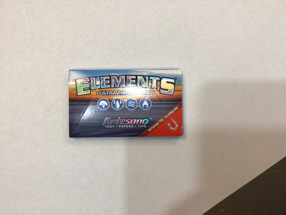 ELEMENTS 1 1/4 ARTESANO - ROLLING PAPERS W/TIPS/TRAY (15)