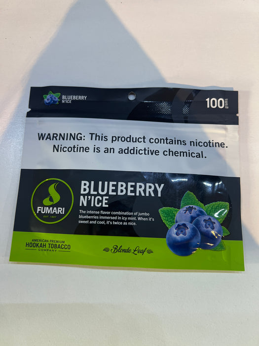 FUMARI HOOKAH TOBACCO: 100GM BLUEBERRY N' ICE