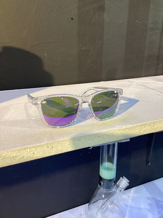 Purple Haze Sunglasses - Clear frame w/ Purple lense
