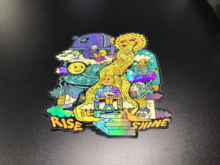 KILLER ACID Puking Sun Large Holographic Sticker