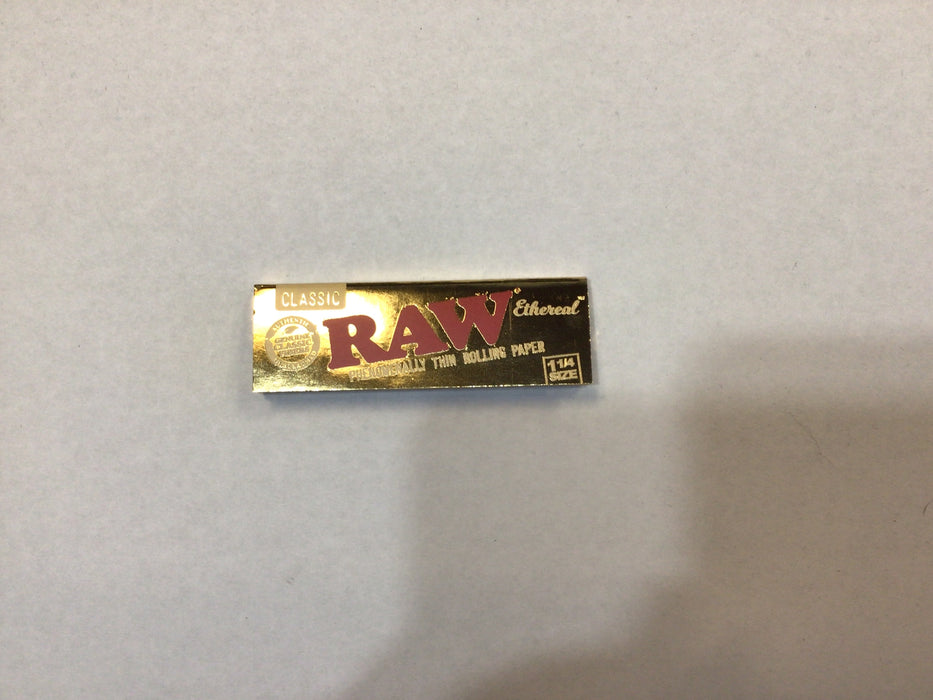 RAW GOLD 1 1/4 ROLLING PAPERS (24) ETHEREAL