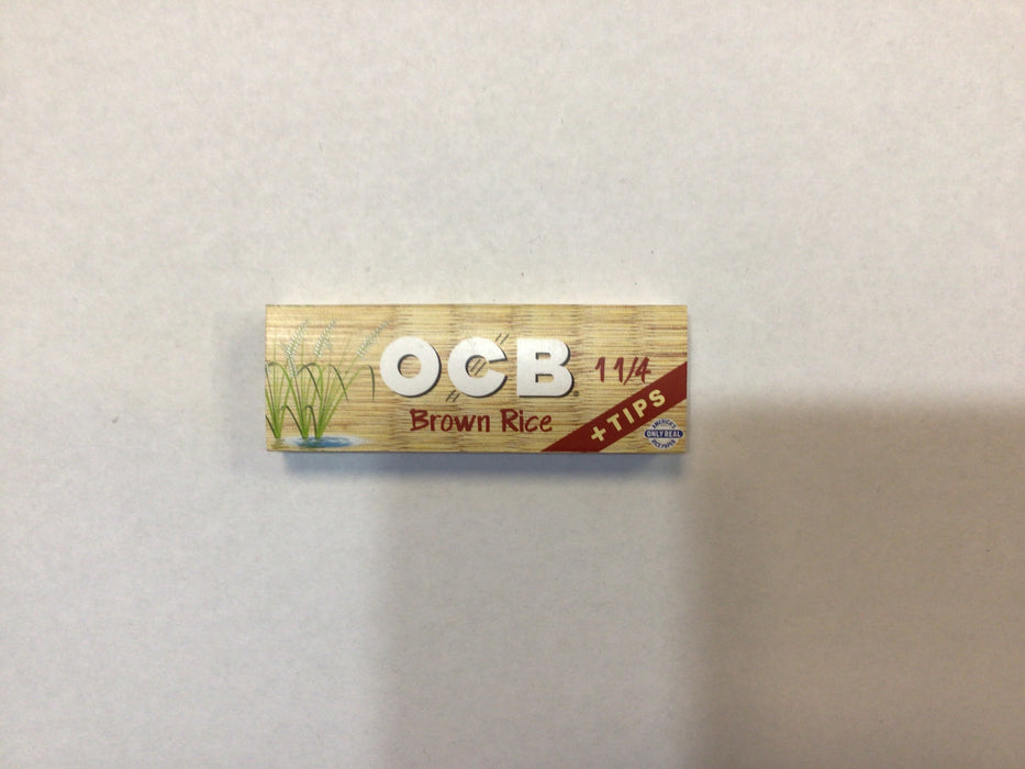 OCB- BROWN RICE 125 1 1/4 PLUS TIPS 24CT