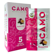 Camo Wrap Passion Fruit Natural Leaf Wrap 5pk