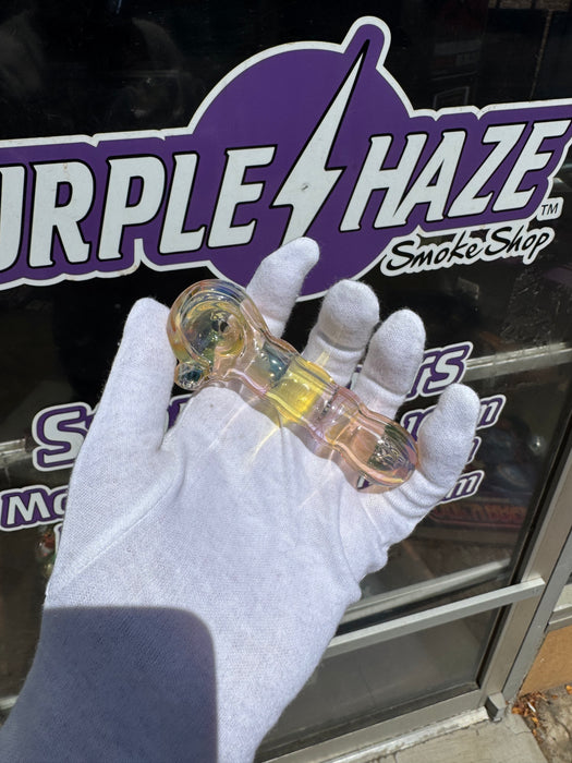 Maka B Silver and Gold Fumed Spoon Pipe