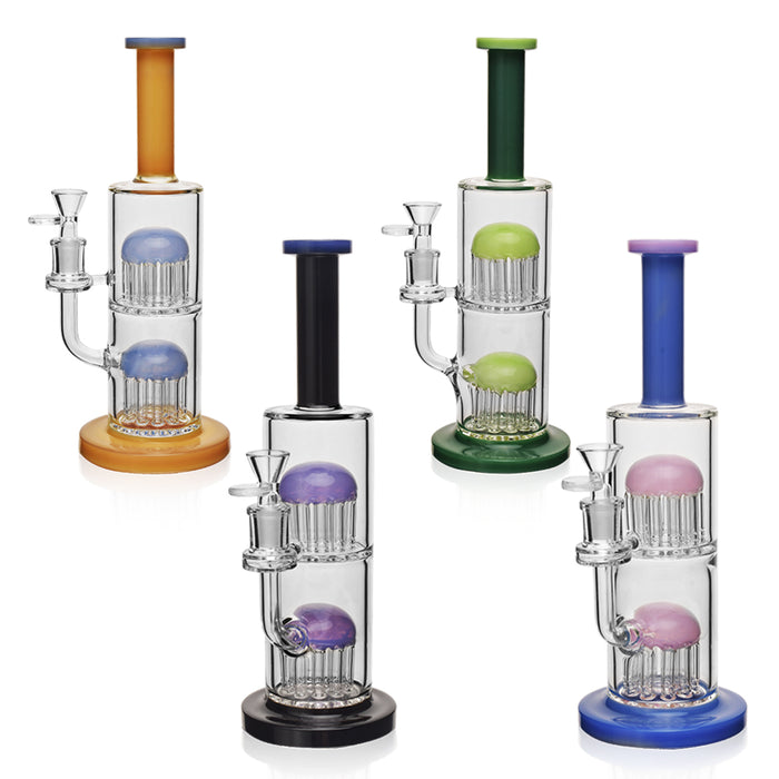 ES1043 W_ Double Stack Tree Perc Water Pipe 11.5"