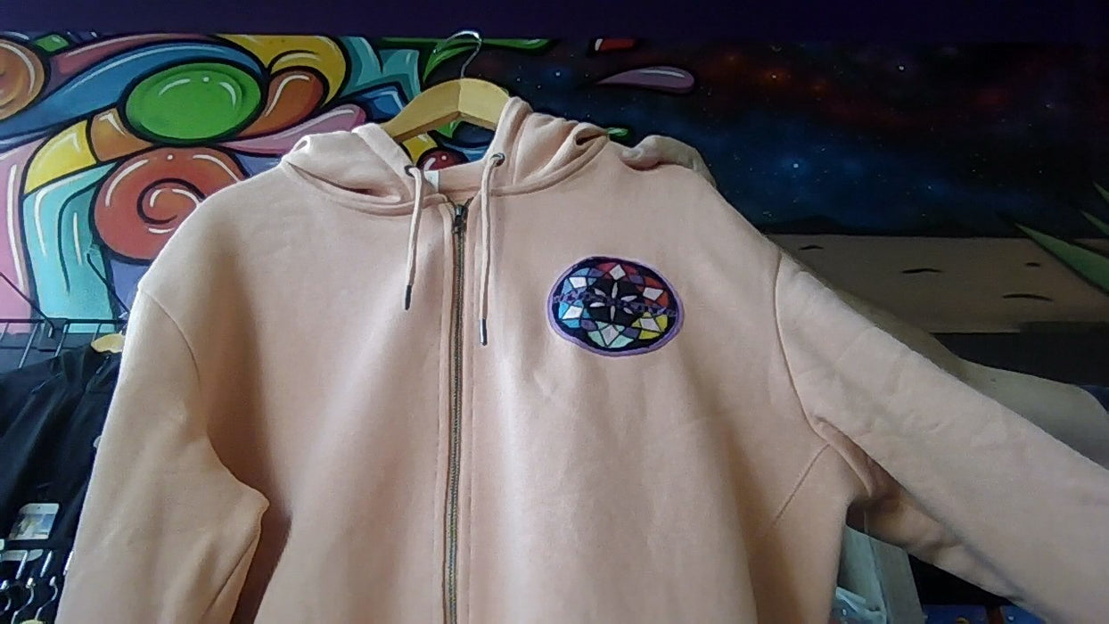 LAZERCAT: V2 Zip Up Hoodie Peach