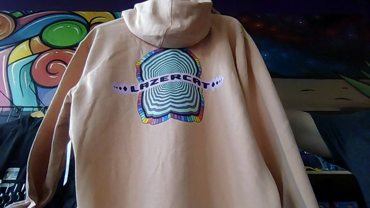 LAZERCAT: V2 Zip Up Hoodie Peach