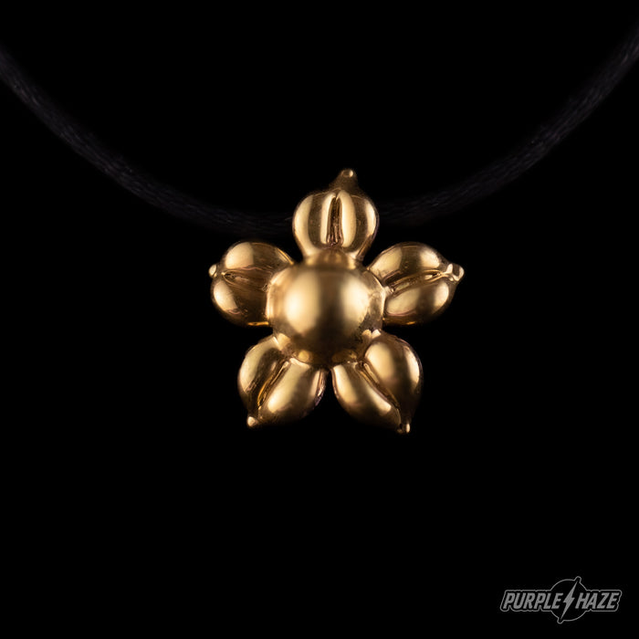 Mars Glass: Mini Flower Pendant Gold