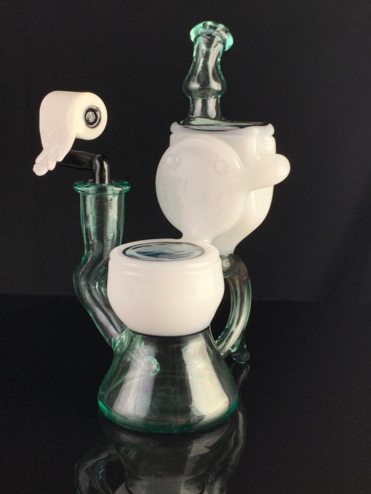 ZACH P WHITE AND BLUE TOILET RIG
