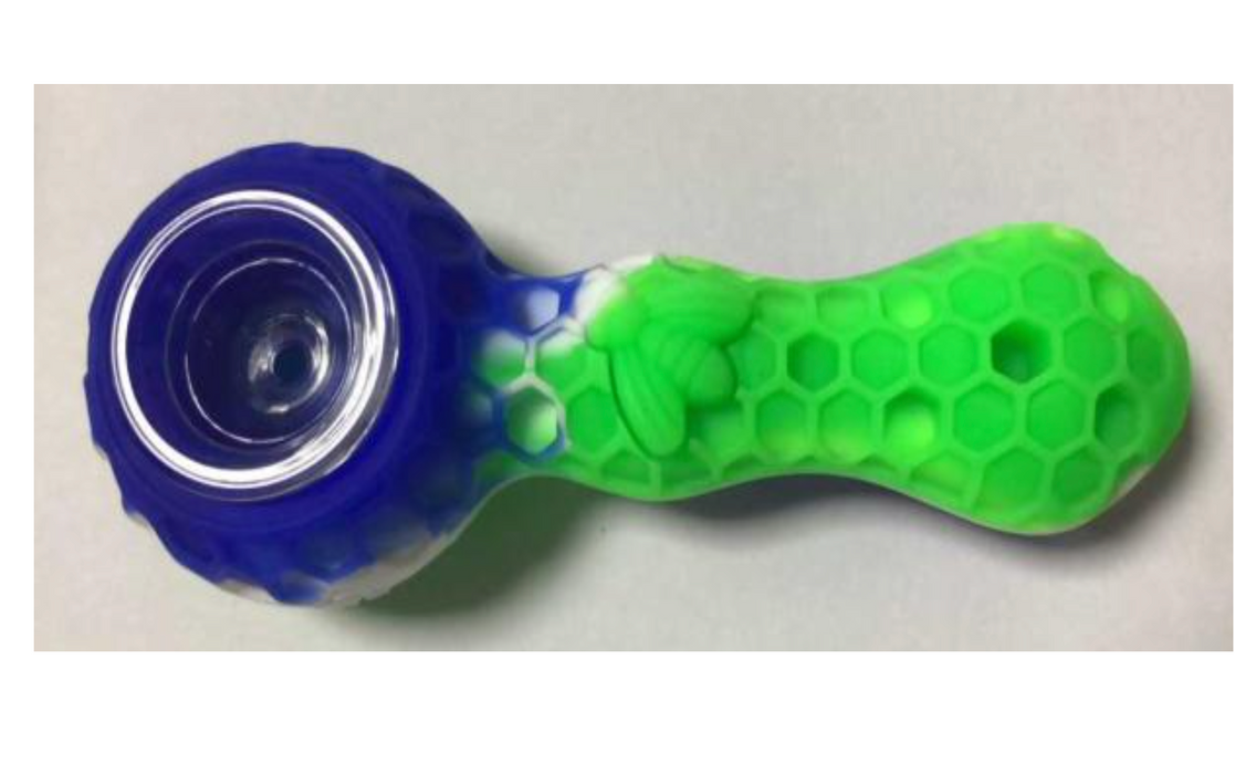 Silicone Pipe w/ glass bowl