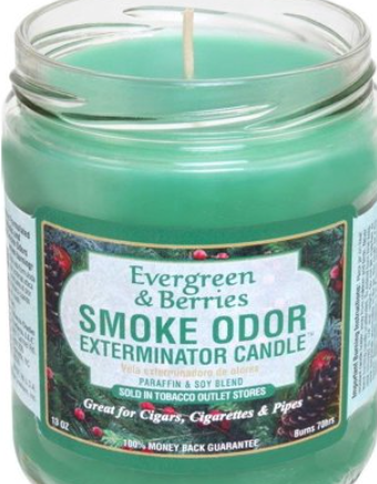 Smoke Odor Candle - Evergreen & Berries