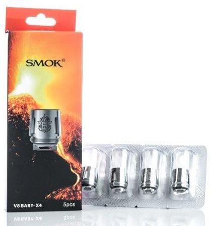 SMOKTECH 5PACK V8BABY-T8COIL: 5PACK V8 BABY T8 COIL OCTUPLE COIL
