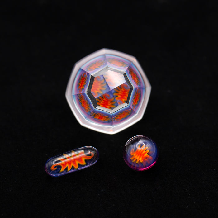 Eusheen Solo Faceted Slurper Set Purple/White