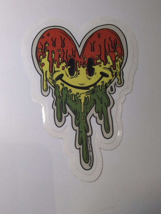 Vincent Gordon Sticker: Love and Happiness (Rasta) Large Sticker