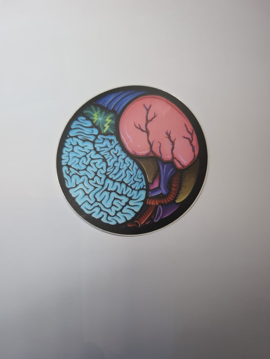 Beyond Grasp Sticker Heart and Head Yin Yang