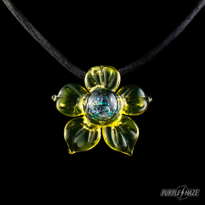 Mars Glass: Mini Flower Pendant Yellow UV
