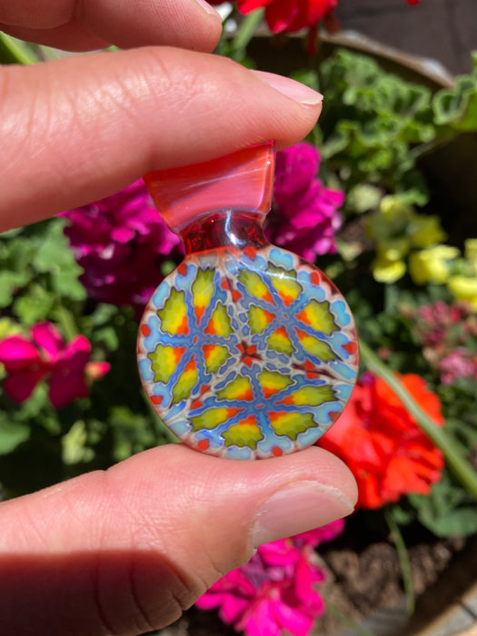 Andrew Certo Pendant: Triple Millie w/Pink Bail