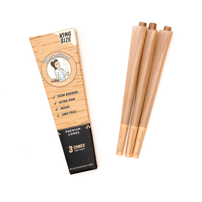 Blazy Susan - King Size Unbleached Pre Rolled Cones