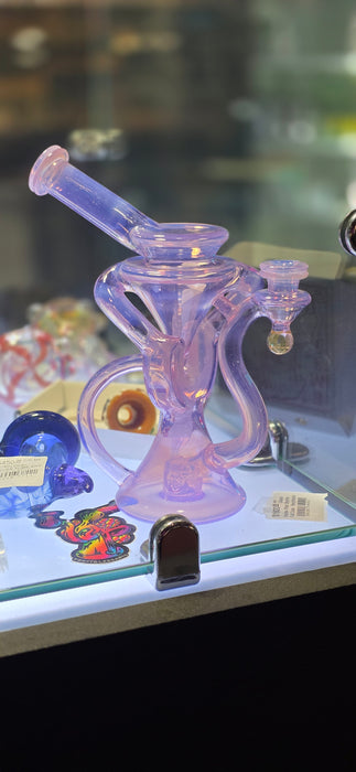 AF Glass Works- Pink Slyme -Full Color- TerpNado Recycler
