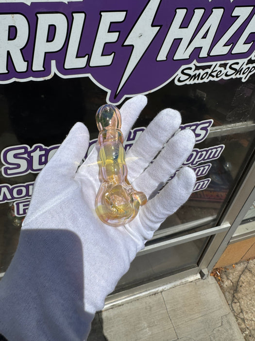 Maka B Silver and Gold Fumed Spoon Pipe