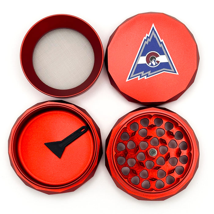 Faceted Grinder 4 tier 63mm Dark Red- Avalanche