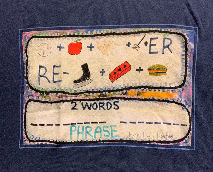 Lazer Cat - Puzzle Shirt- Navy