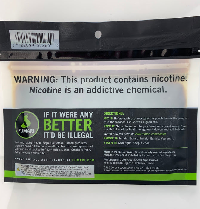 FUMARI HOOKAH TOBACCO - 100GM RGB