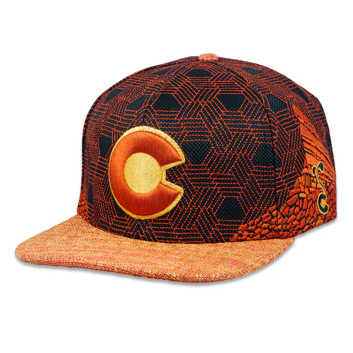 GR Snapback Hat S/M: Red Rocks V4 Black Grassroots