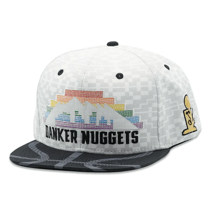 GR Snapback Hat S/M: Danker Nuggets Pyramid White Grassroots