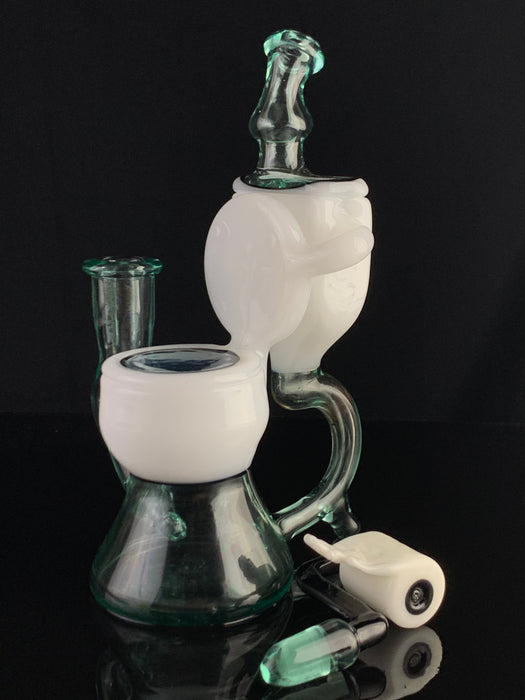 ZACH P WHITE AND BLUE TOILET RIG