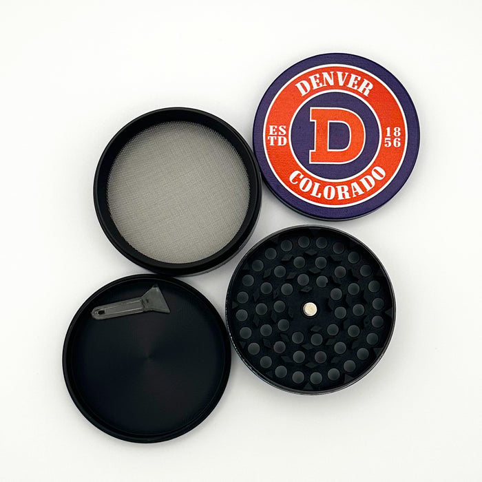 Purple Haze Round Grinder 4 tier 63mm Blue- Broncos Grinder