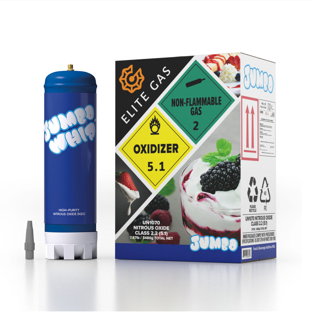 Jumbo Whip™ – 1100g Nitrous Oxide (N2O) Large Capacity Canisters 2