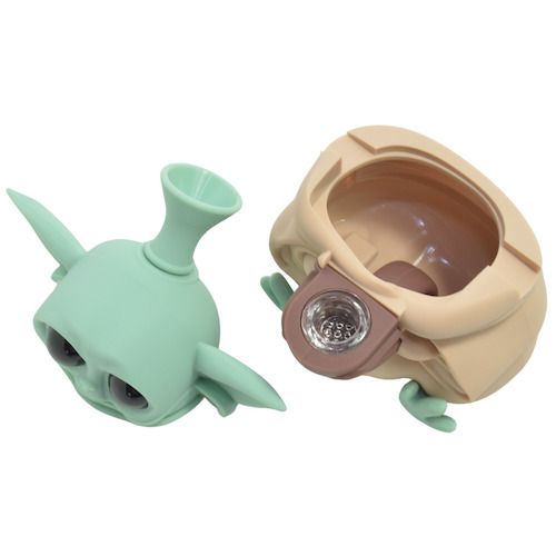 Silicone Yoda Bubbler / Waterpipe