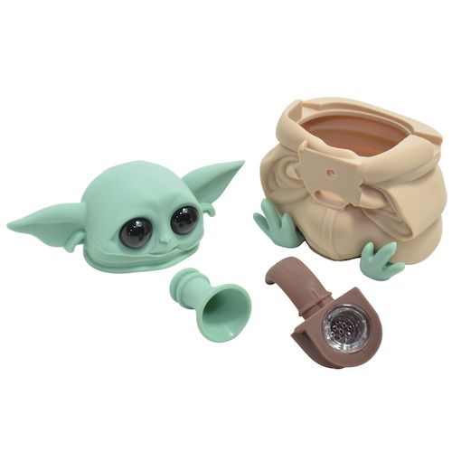 Silicone Yoda Bubbler / Waterpipe